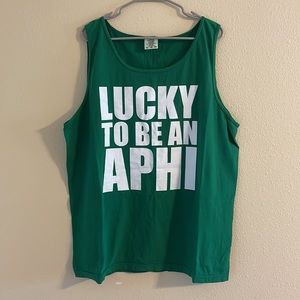 Green Lucky Alpha Phi Tank Top